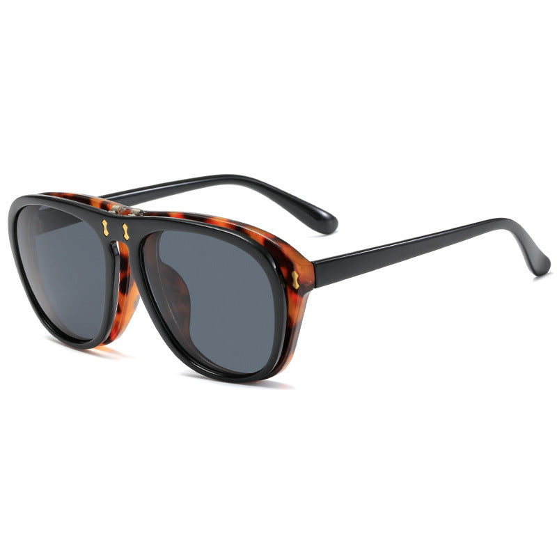 Damen moderne oversized Sonnenbrille mit einzigartigem Tortoise-Design Brehn