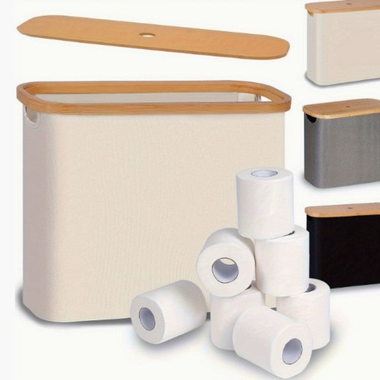 Multifunktionale Wäscheaufbewahrungsbox mit Bambusdeckel Brehn
