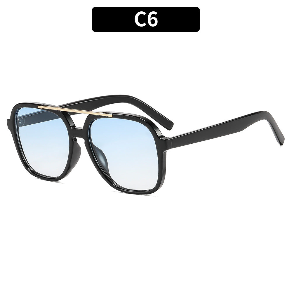 Vintage-inspirierte geometrische quadratische Sonnenbrille