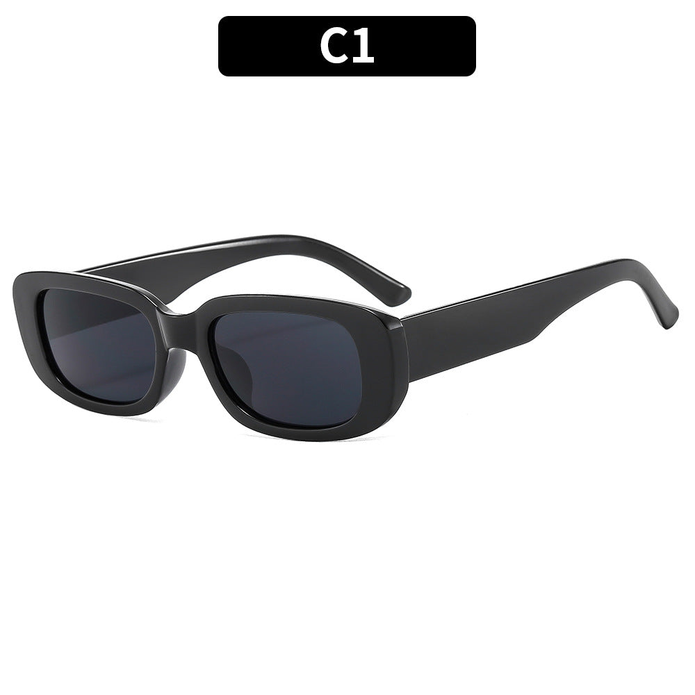 Minimalistische Quadrat Rahmen Sonnenbrille