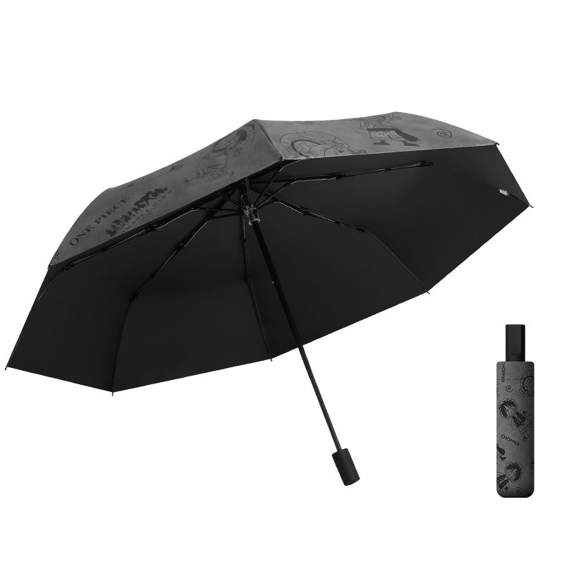 Damen Automatischer Faltregenschirm mit hochwertigem One Piece Design Brehn