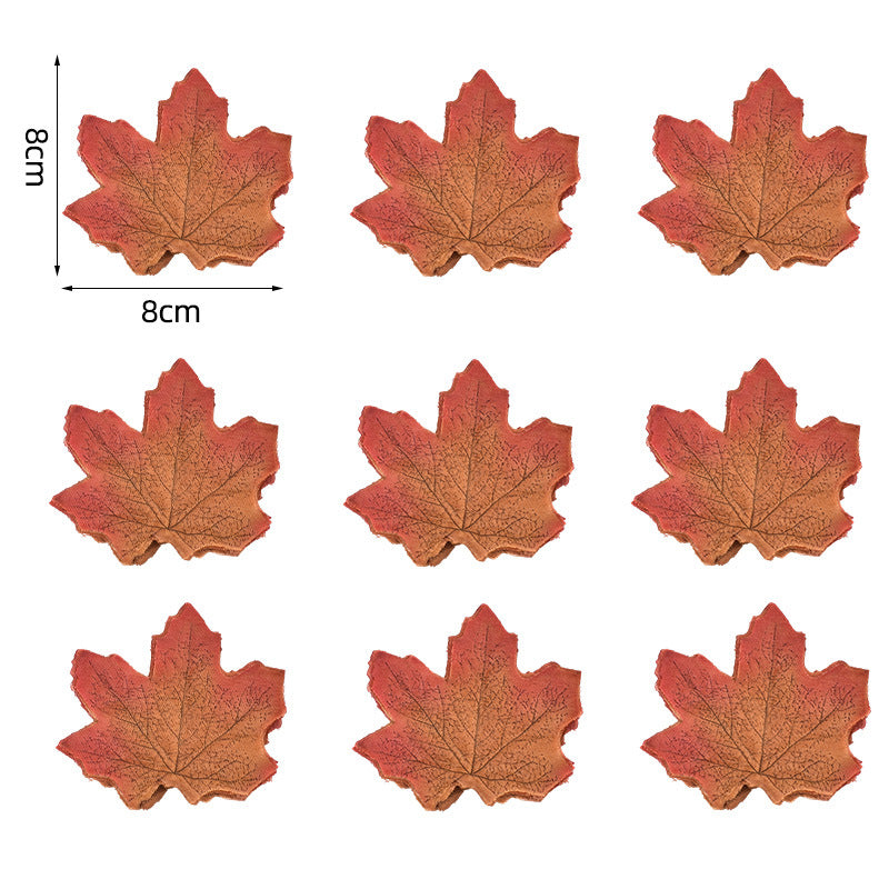 Künstliche Ahornblätter Tischdekoration aus flexiblem PU für herbstliche Gestecke