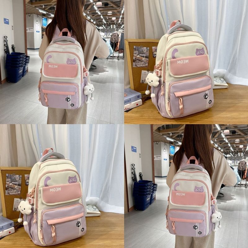 Lustiger katzenmotivierter Schulrucksack Brehn