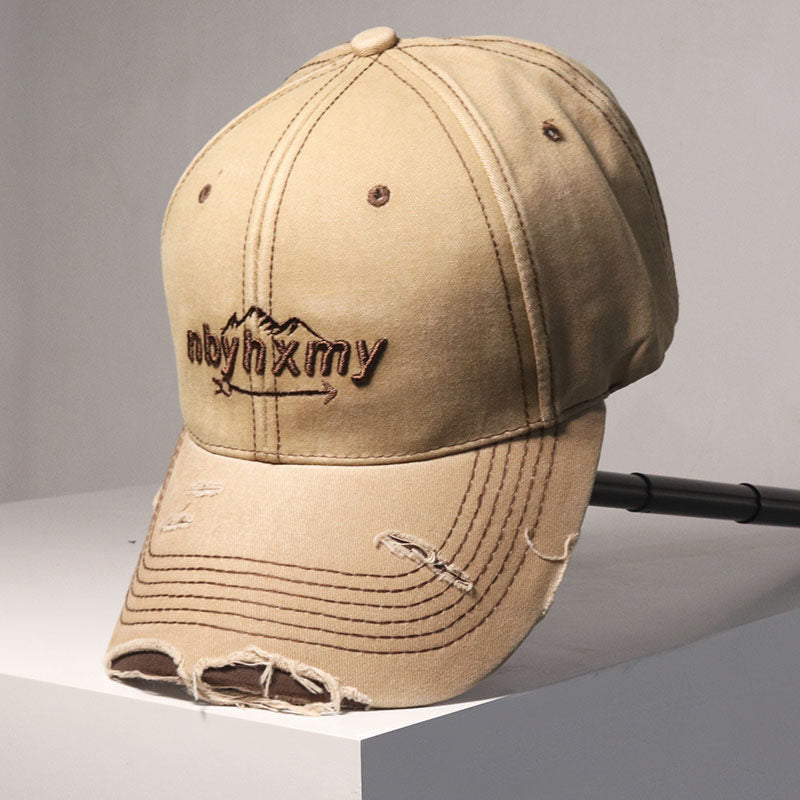 Herren Vintage Verwaschenes Denim Baseball Cap Brehn