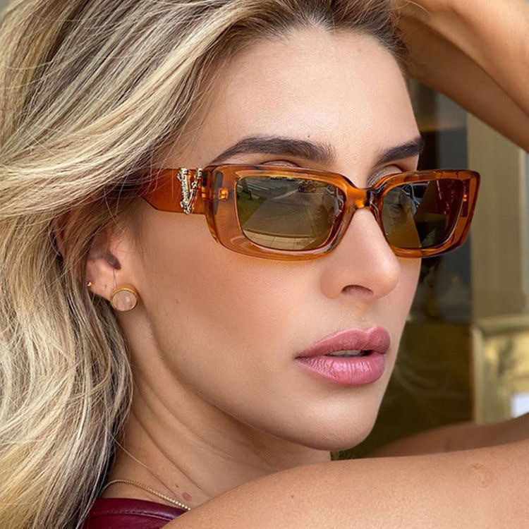 Damen modische Sonnenbrille mit markantem Print Brehn