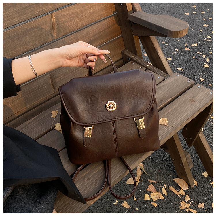 Vintage-inspirierter Leder-Rucksack Brehn