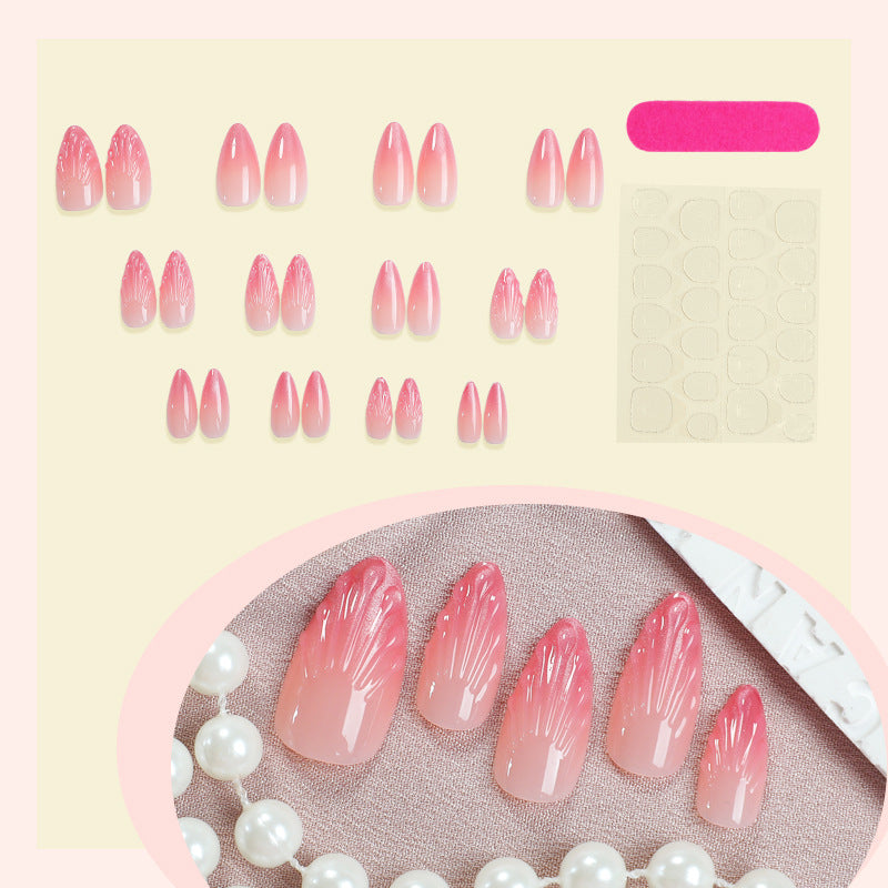 Elegantes Press-On-Nagelkunst-Set mit strukturiertem Finish Brehn
