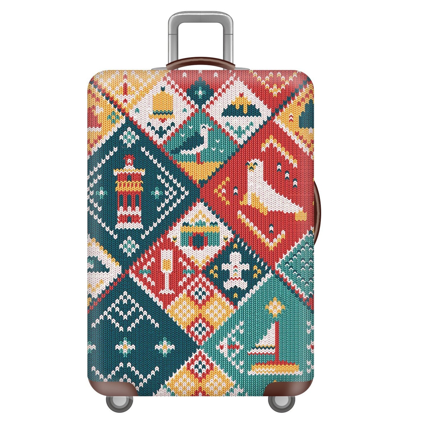 Unisex nan robuster Hartschalen-Trolley mit Löwenportrait Motivdruck, stoßfester ABS-Polycarbonat-Schale, mehrrädrigem Fahrwerk und TSA-Sicherheitsverschluss Brehn