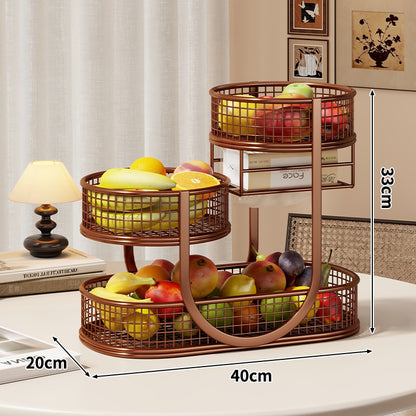 Drei-Tier Metallgitter Theken Obst- & Gemüse-Displaystand