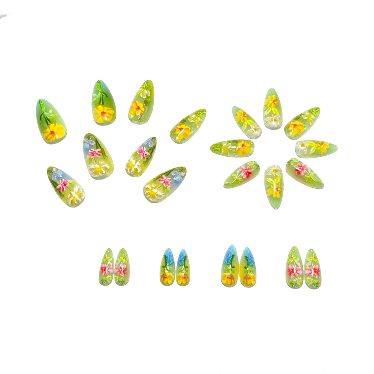 Kunstnagel mit Fröhlichen Floralem Design Brehn