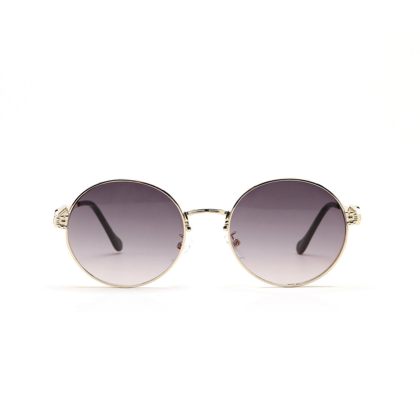 Damen runde Vintage-Sonnenbrille mit exklusivem Metallrahmen Brehn