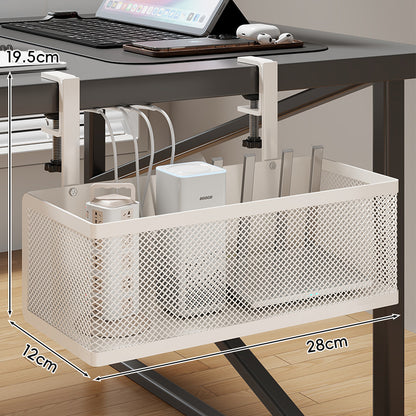 Unter-Tisch Klemmen-Mesh-Kabel- und Stromleistenorganizerkorb