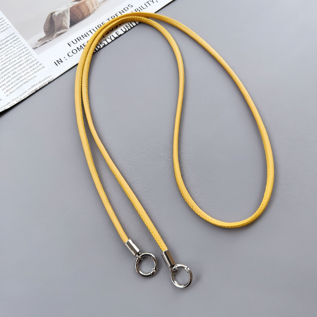 Premium Doppelring-Lederumhängeband Brehn