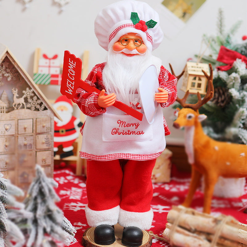 Nostalgische Weihnachtsmann Dekoration Brehn