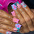 Künstlerische 3D-Blumen Press-On Nagelverlängerungen Brehn