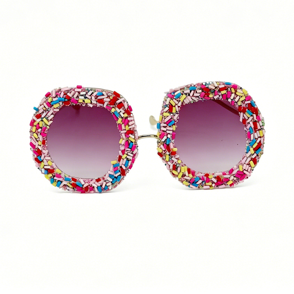 Damen kreative Designer-Sonnenbrille mit buntem Schmuckrahmen Brehn