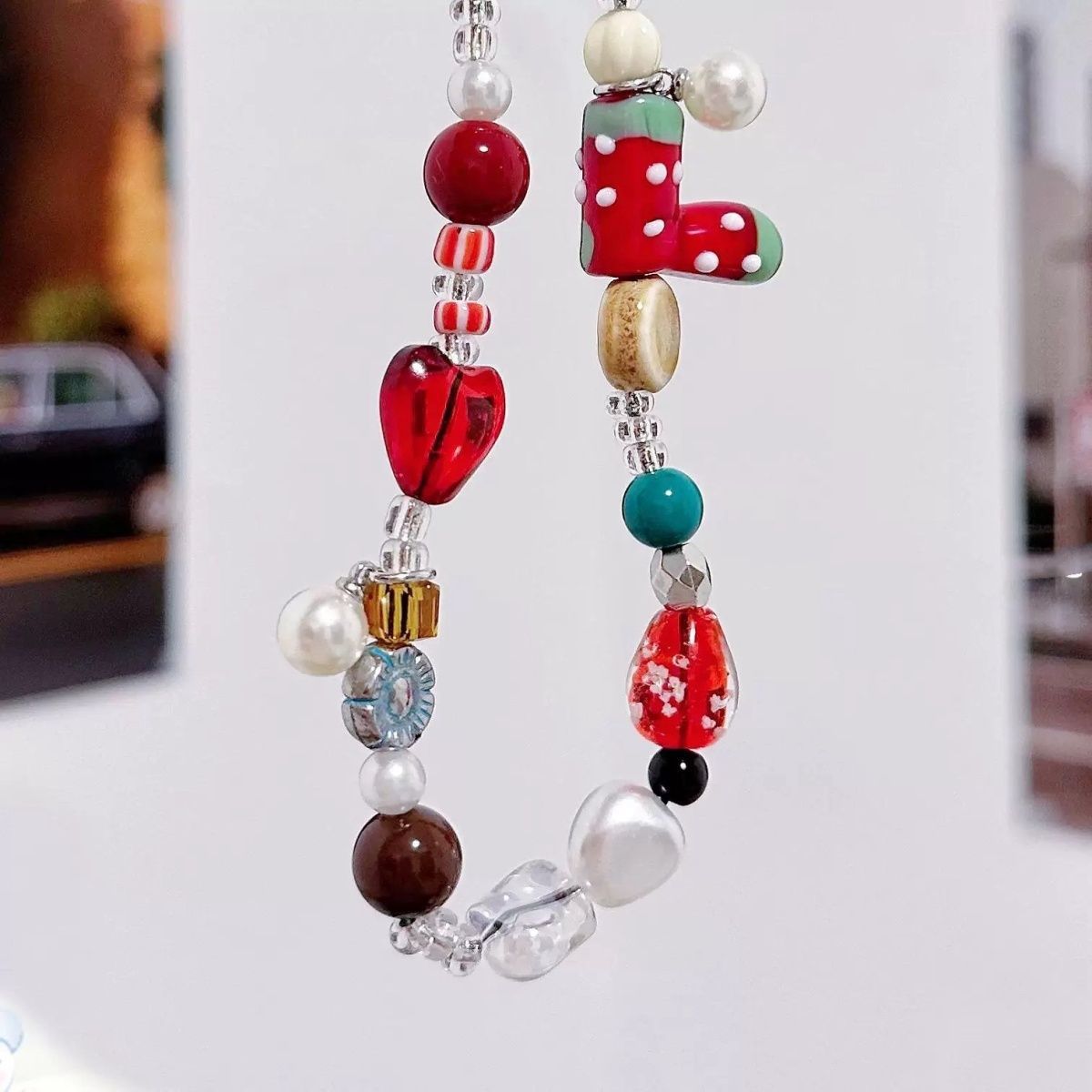 Weihnachtlich Bead Charme Handy Lanyard Brehn