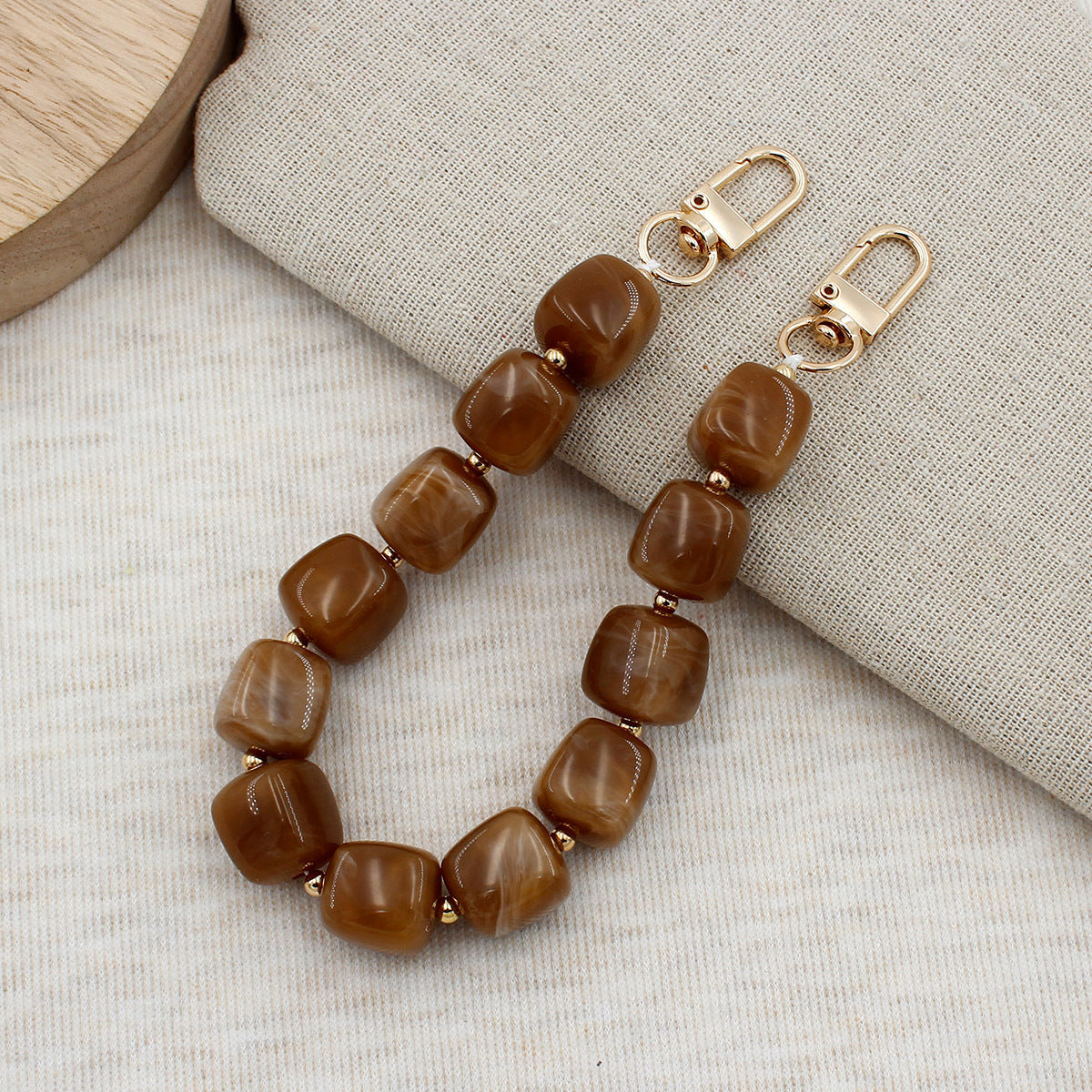 Chunky Beaded Brillen Kette Brehn