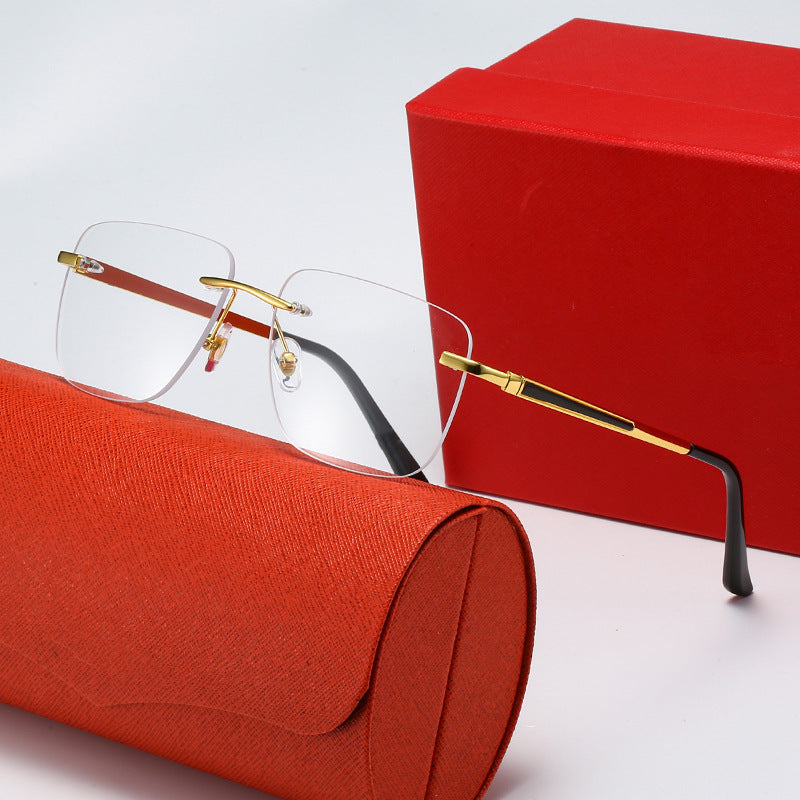 Damen modische rechteckige Halbrahmen-Sonnenbrille mit innovativem Design Brehn