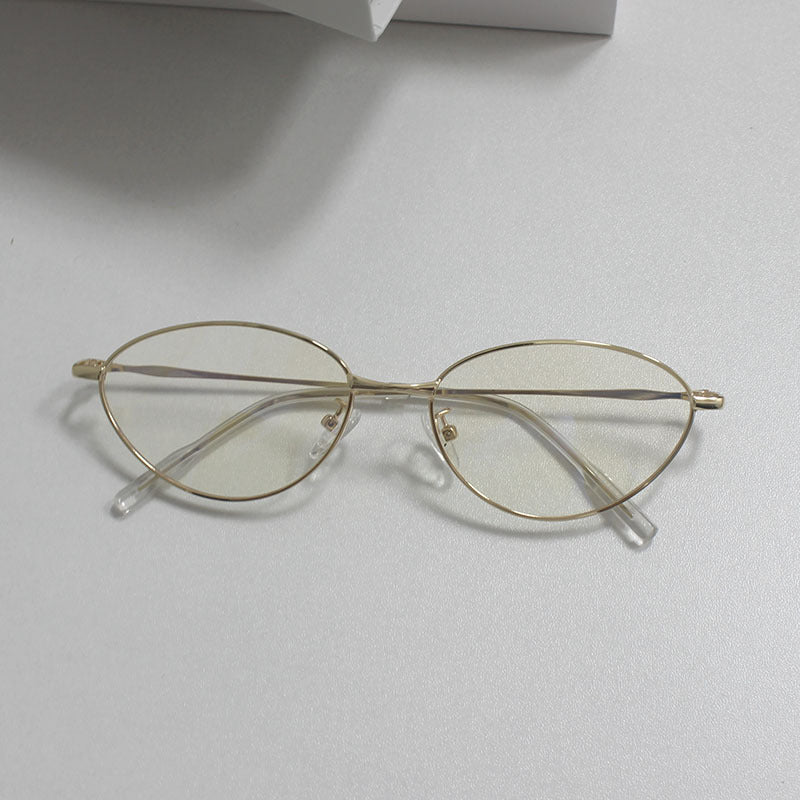 Modische Rechteckige Brille mit Feinem Metallrahmen Brehn