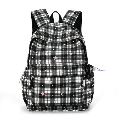 Stylischer Mehrfach-Taschen Karo Rucksack Brehn