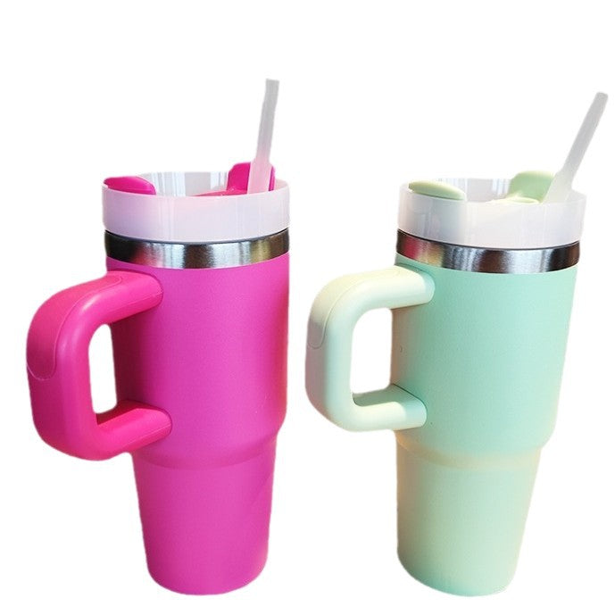 Damen Premium Getränkebecher mit ausklappbarem Strohhalm Brehn