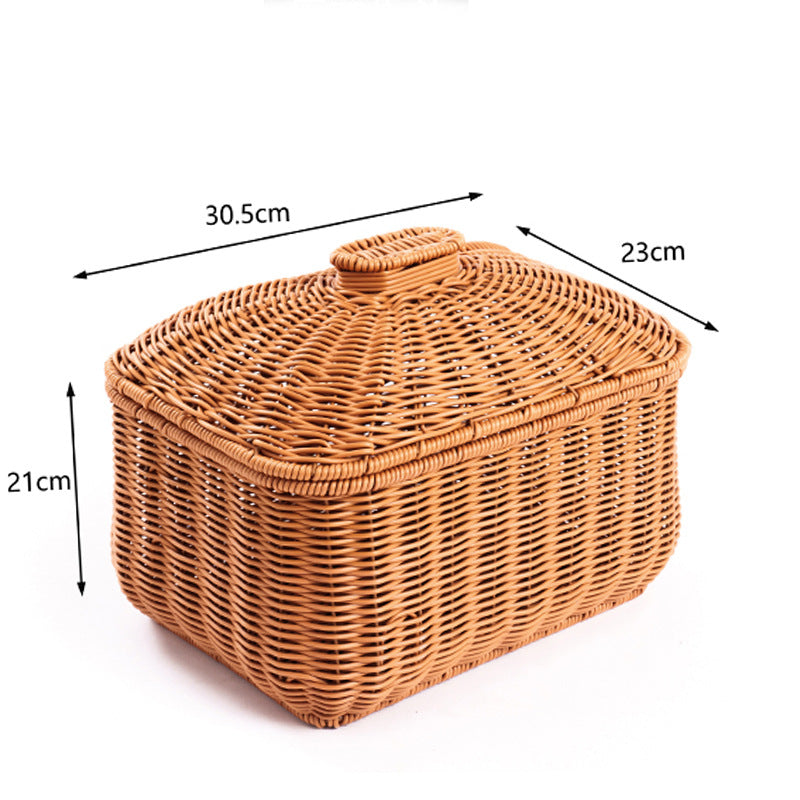 Woven Storage Container with Lid Brehn
