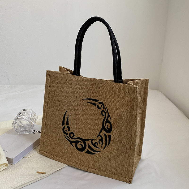Lässige Jute-Einkaufs-Tasche