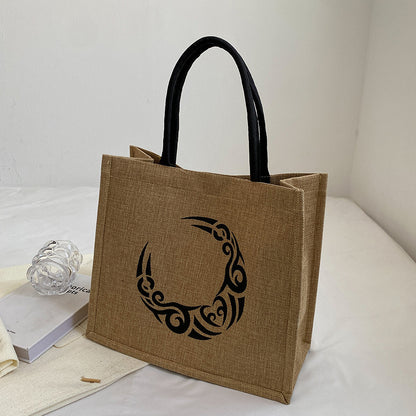 Lässige Jute-Einkaufs-Tasche