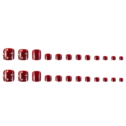Fußnagelkunstset mit elegantem Design und Glitzerakzenten Brehn