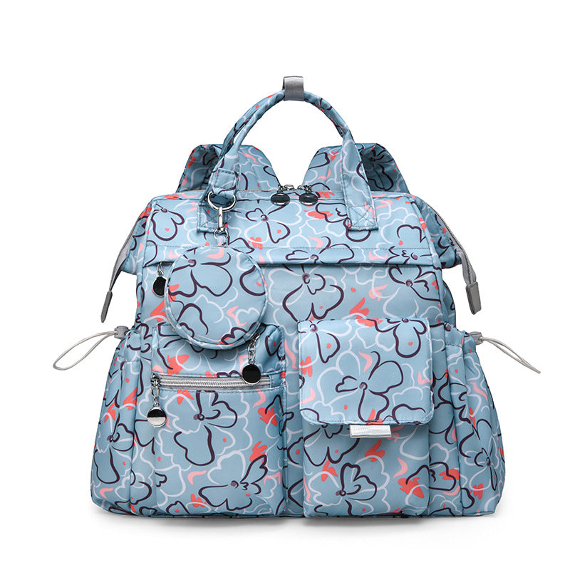 Multi-Taschen Blumen Design Rucksack Brehn