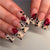 Florale und Tiermuster Press-On Nagelkunst Brehn