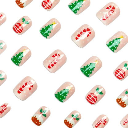 Kunstnägel mit Festlichem Weihnachtsdesign Brehn
