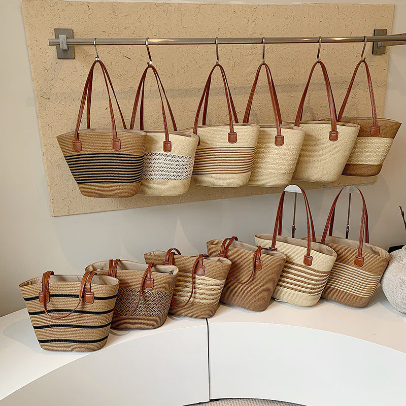 Gewebte Strohtasche Strandtasche