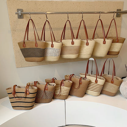 Gewebte Strohtasche Strandtasche