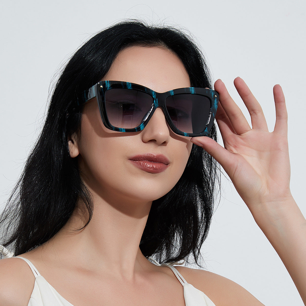 Damen geometrische oversized Sonnenbrille Brehn