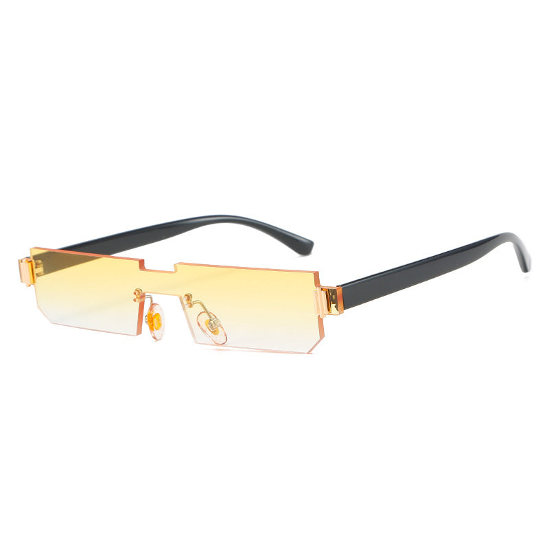 Damen modische geometrische Sonnenbrille mit feinem Rahmen Brehn