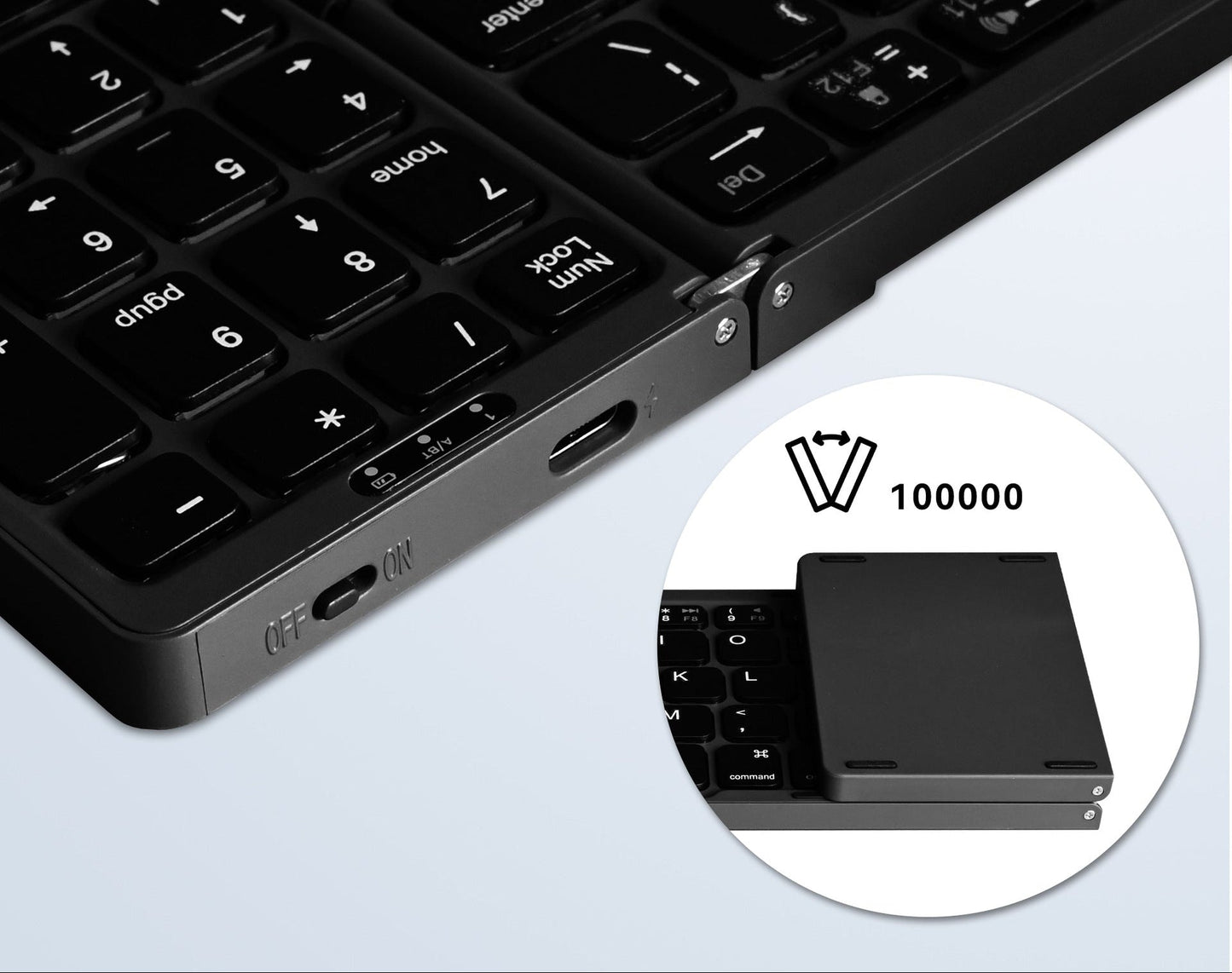 Tragbare Bluetooth-Tastatur mit integriertem Touchpad Brehn