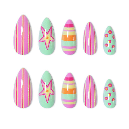 Themen Vibrant Press-On Nagelkunst Brehn