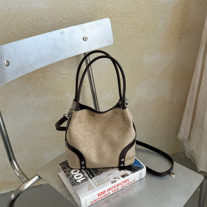 Suede Craft Handtasche