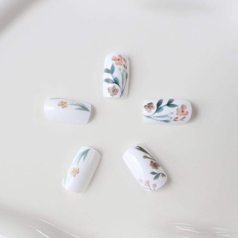Blumendesign Dekorative Press-On Nagelverlängerungen Brehn