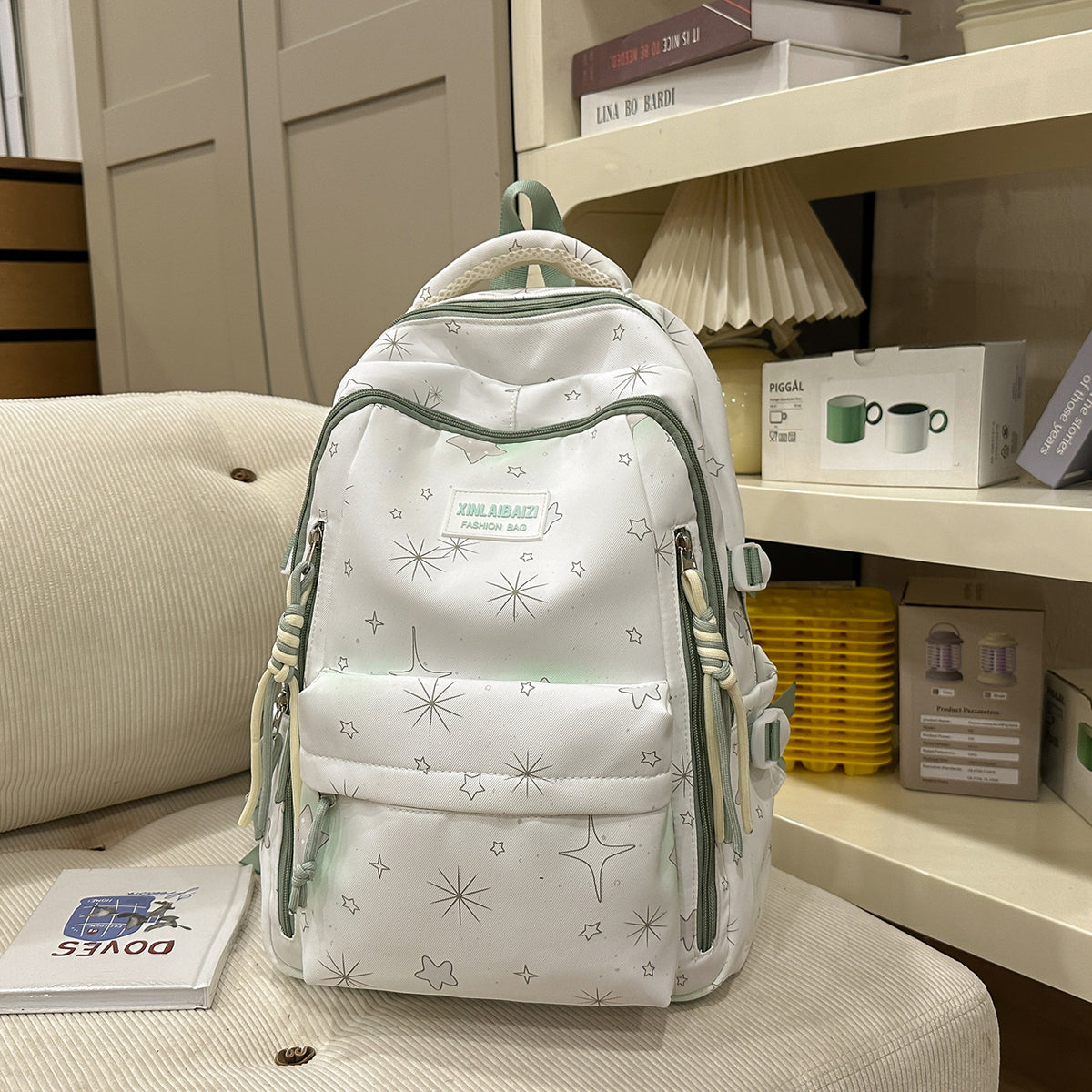 Stilvolle Stern-verzierte Schul-Rucksack Brehn