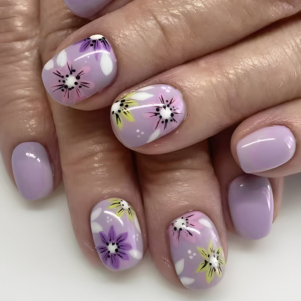 Künstlerisches Floral Design Press-On Nägel Brehn 1787542773
