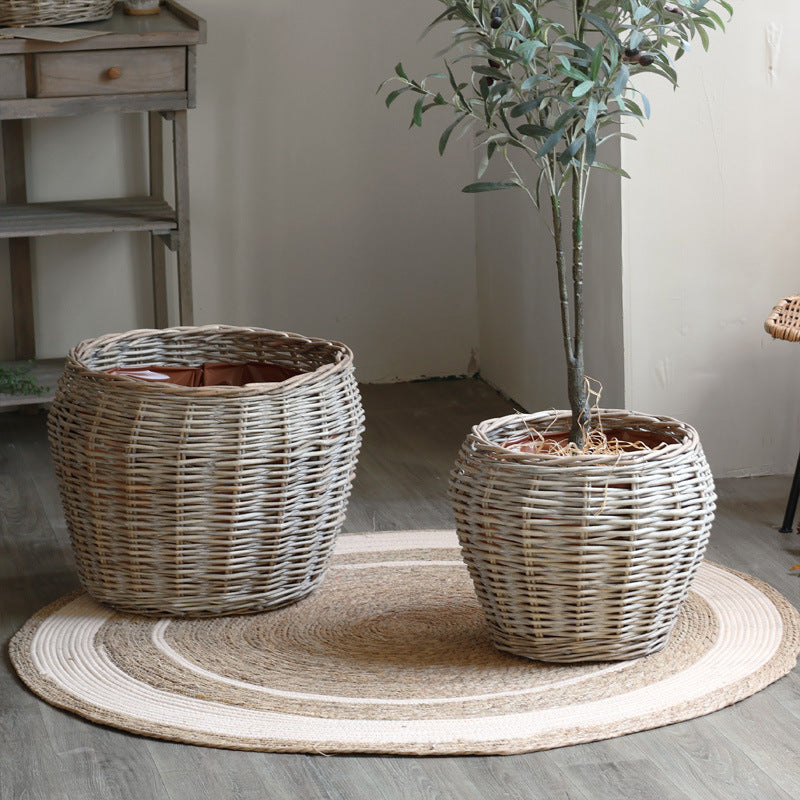 Stilvoller Wäschekorb aus geflochtenem Naturmaterial Brehn