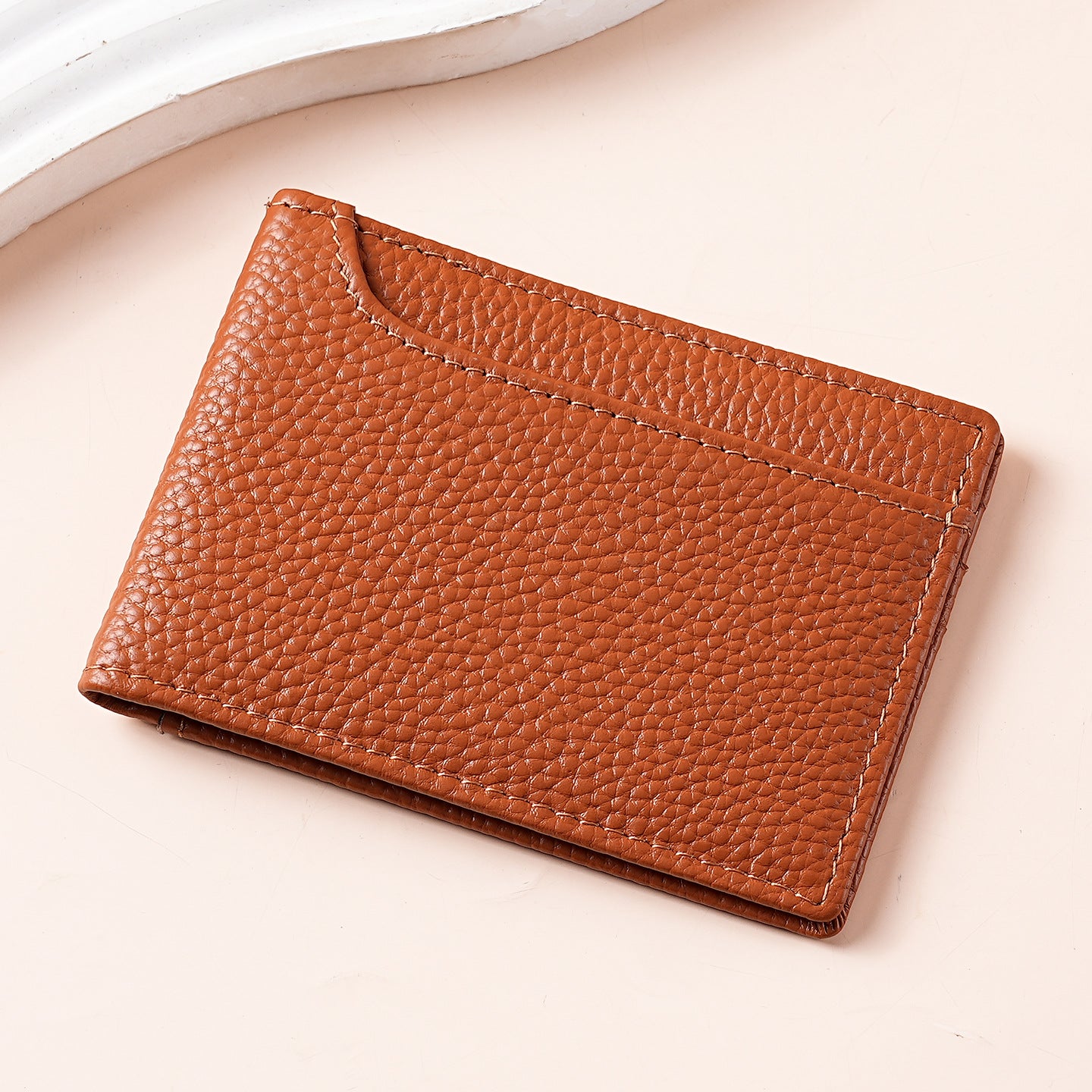 Texturiertes Leder-Wallet