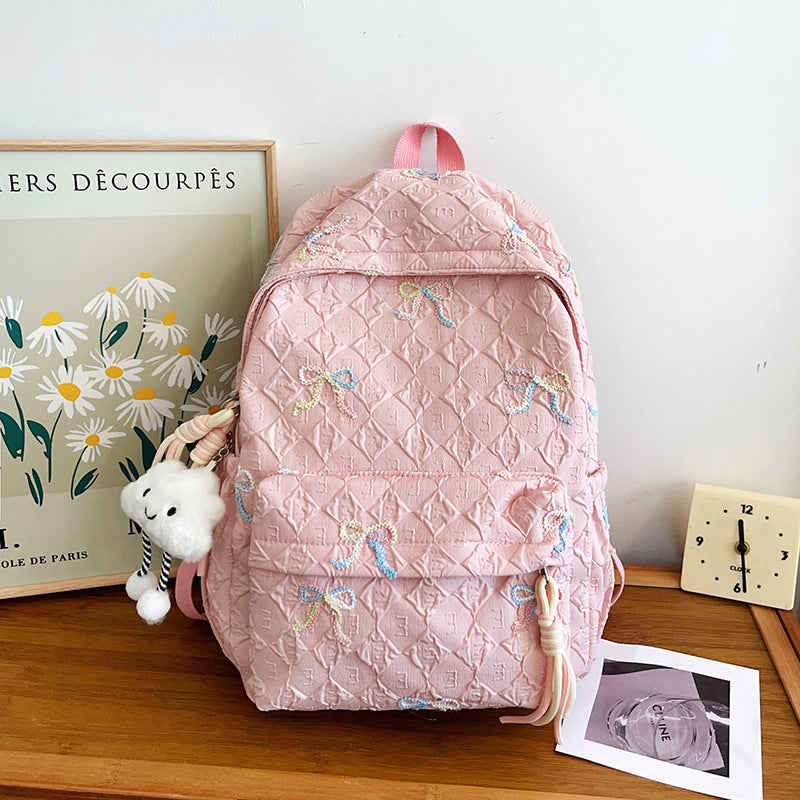 Gesteppten Rucksack mit Stickerei Brehn