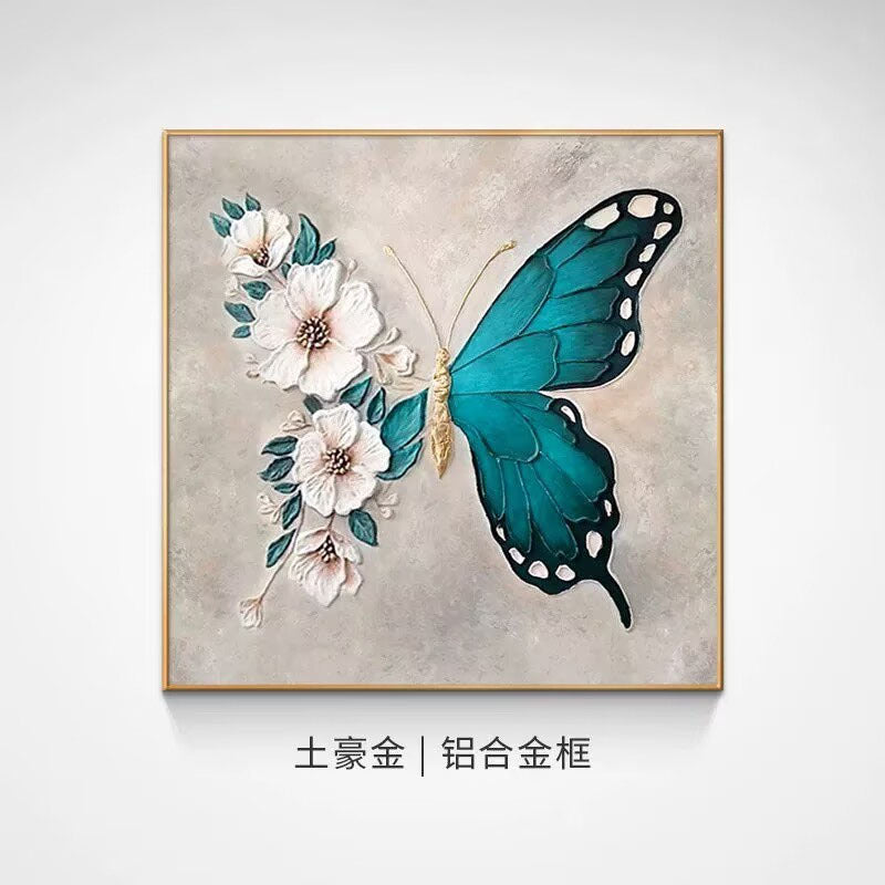 3D Schmetterling Blumen Wandkunst
