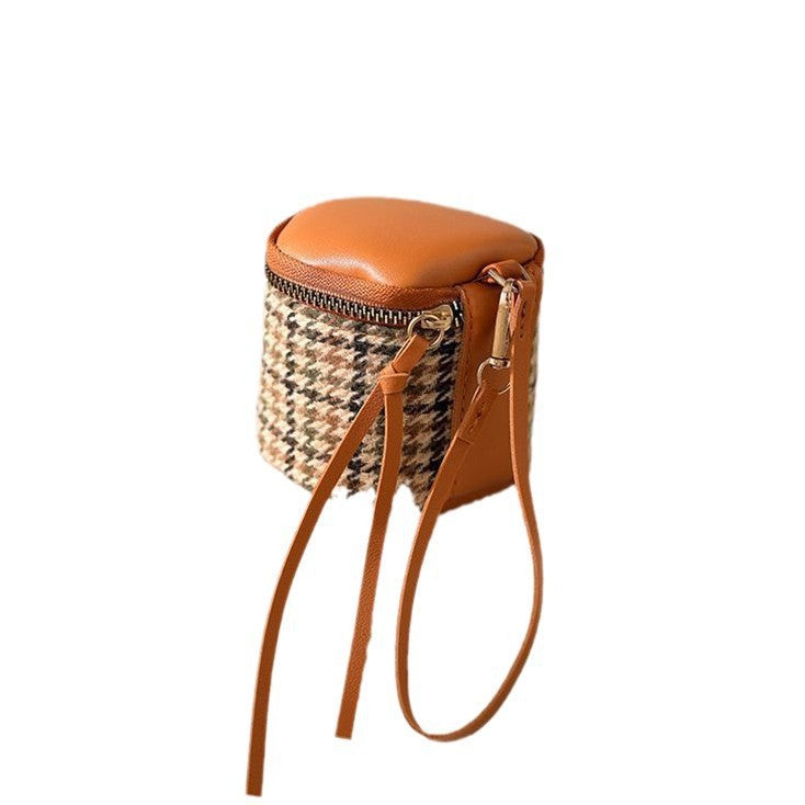 Strukturierte Leder Mini Kosmetiktasche Brehn