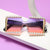 Damen extravagante Rechteck-Sonnenbrille mit Perlenschmuck und UV-Schutz Brehn