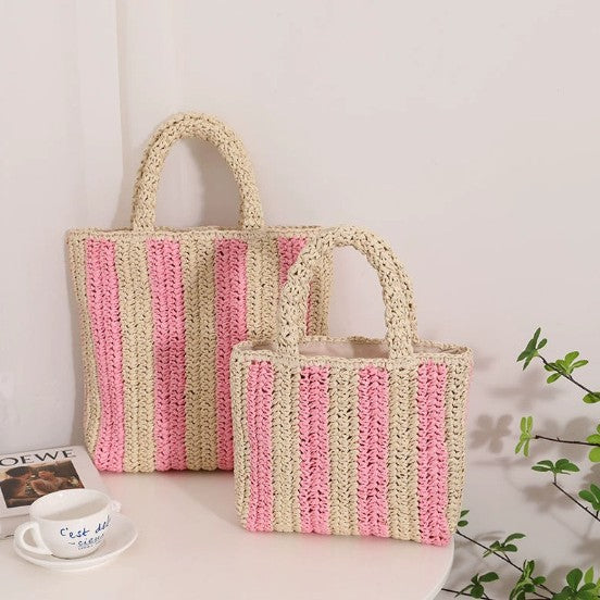 Damen Handgefertigte Strandtasche mit gestreiftem Design Brehn